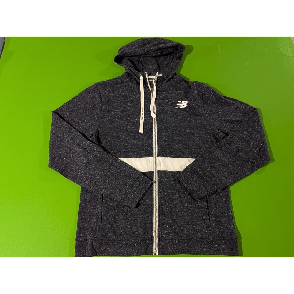 New Balance Heathered French Gray Hoodie Full Zip Training Men's Medium